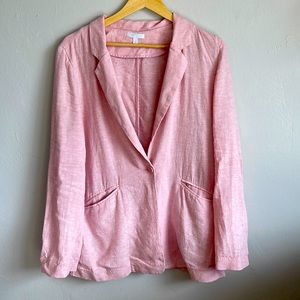 Large Pink Linen Blazer